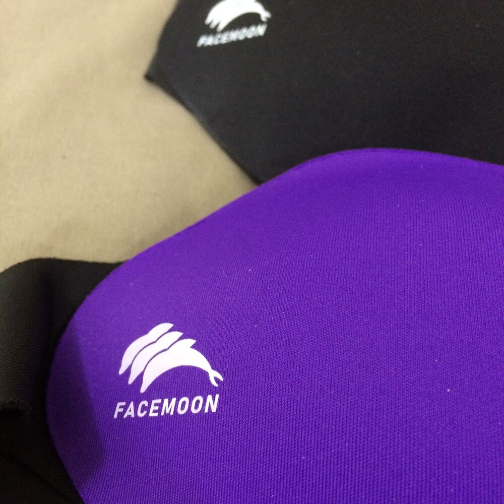 NEW Set of 3 Facemoon Sleep Masks Black Purple Blue Adjustable Deep Eye Cups - Picture 6 of 6